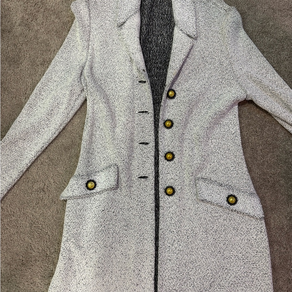 St. John Women's Black and White Blazer